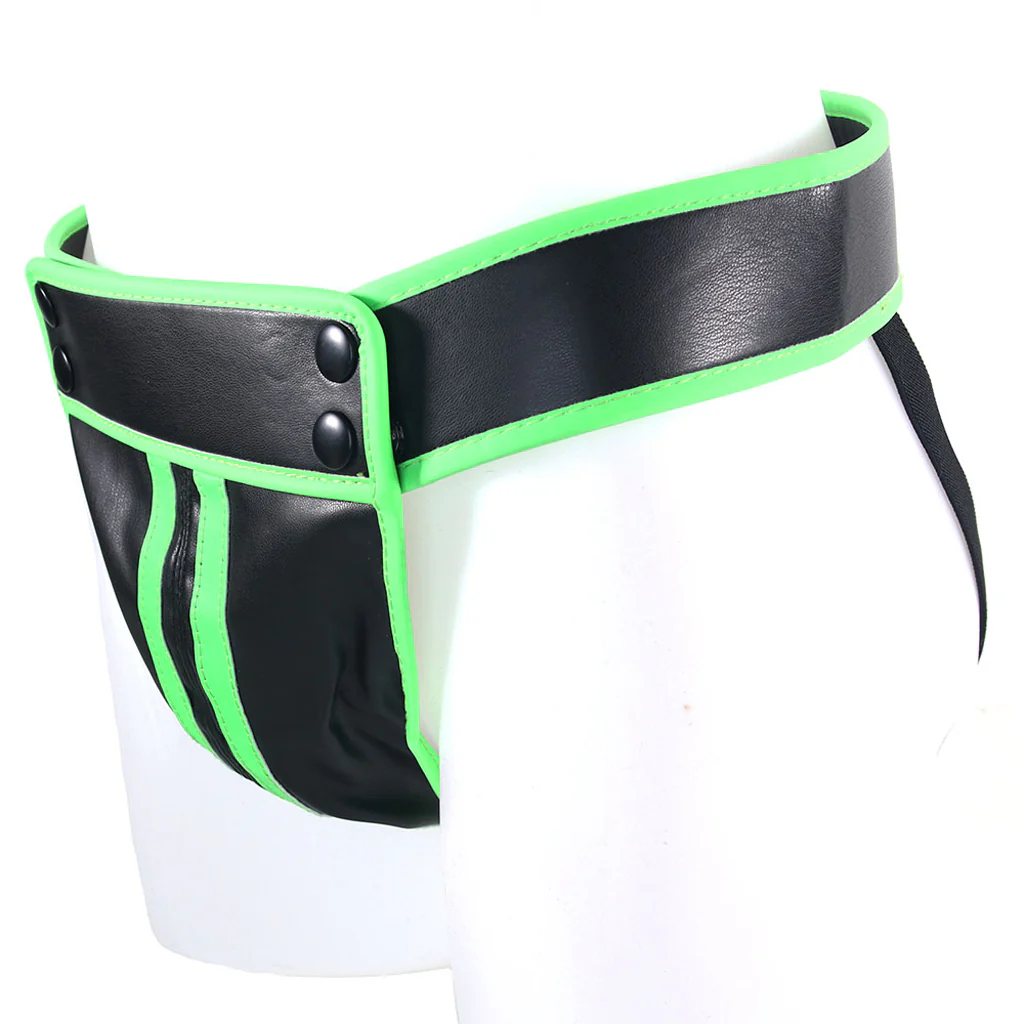 Ouch! Glow In The Dark Striped Pouch Jock Strap /XL - Image 3