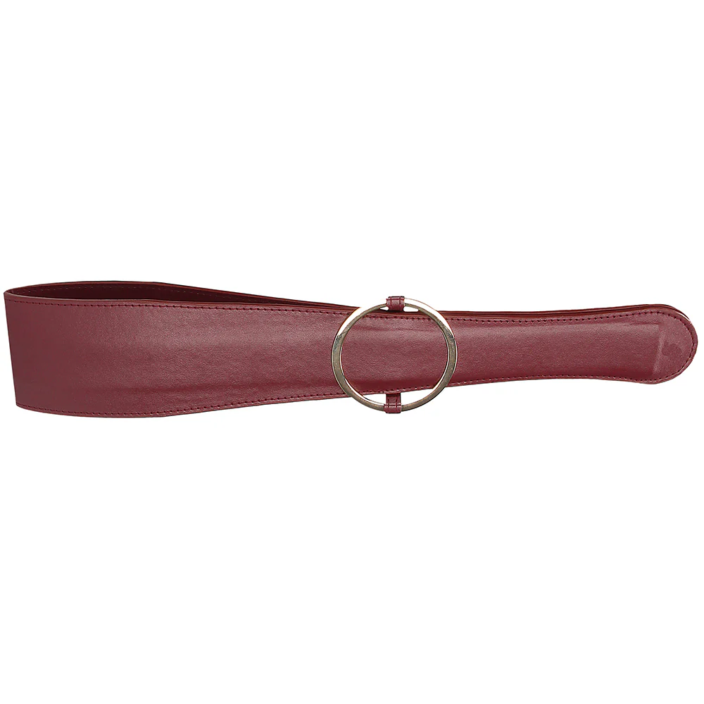Ouch! Halo Belt Flogger in Burgundy - Image 3