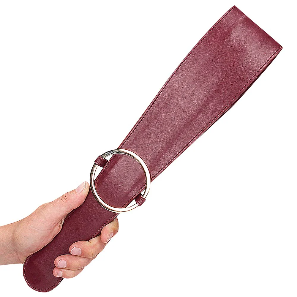 Ouch! Halo Belt Flogger in Burgundy - Image 4
