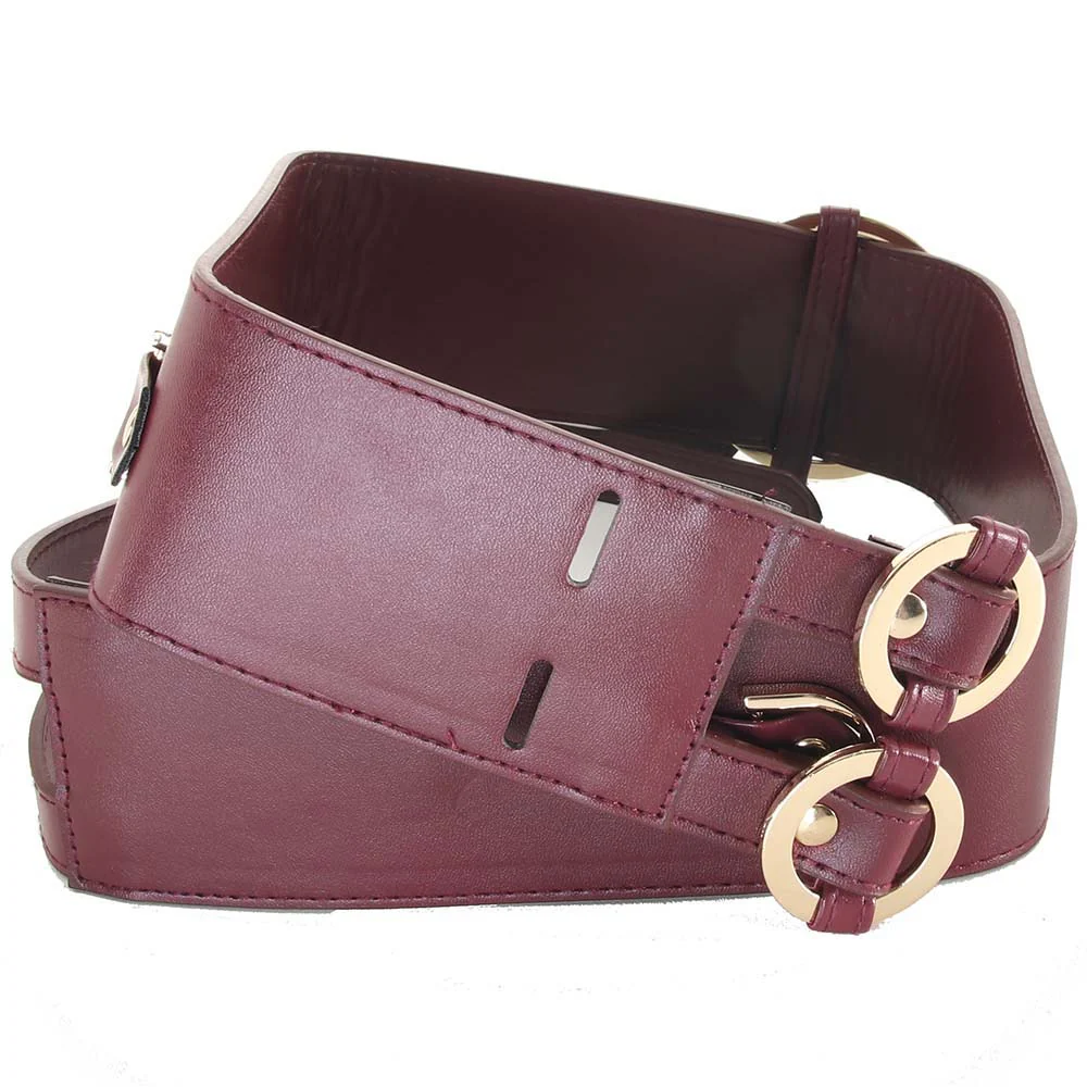 Ouch! Halo Burgundy Waist Bondage Belt /M - Image 5