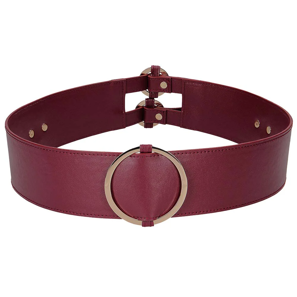 Ouch! Halo Burgundy Waist Bondage Belt /XL - Image 2