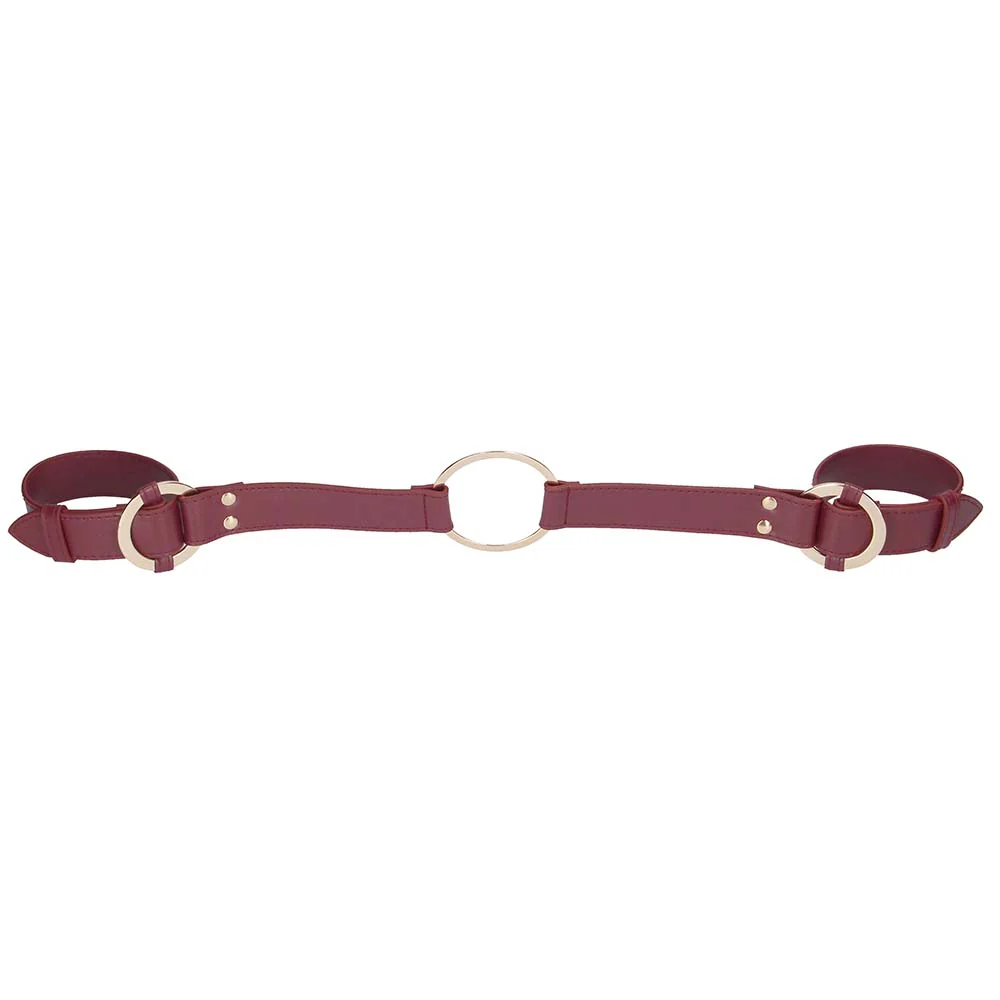 Ouch! Halo Handcuffs With Connector in Burgundy - Image 3
