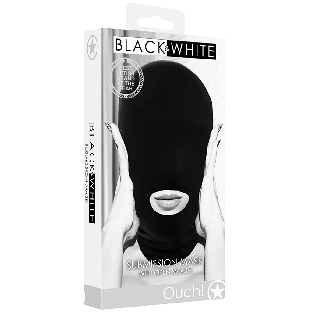 Black & White Open Mouth Submission Mask - Image 6