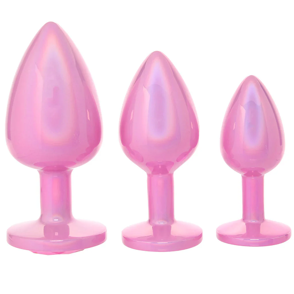 Ouch! Paris Collection Metal Anal Plug Set in Pink - Image 5