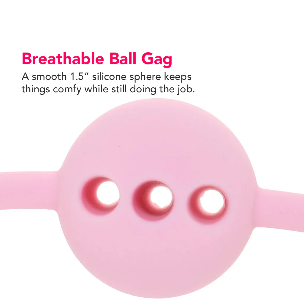 Ouch! Paris Collection Silicone Ball Gag in Pink - Image 2