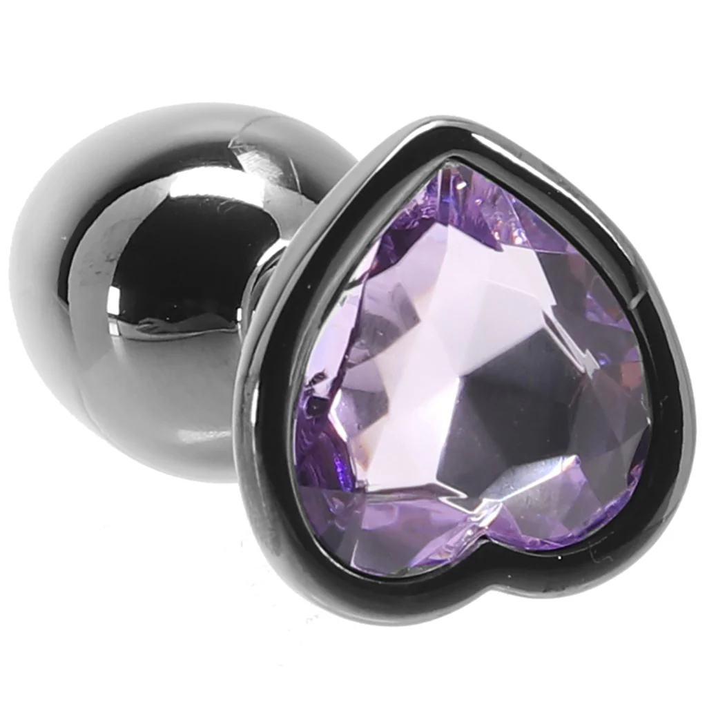 Ouch! Purple Heart Gem Plug in Small - Image 5
