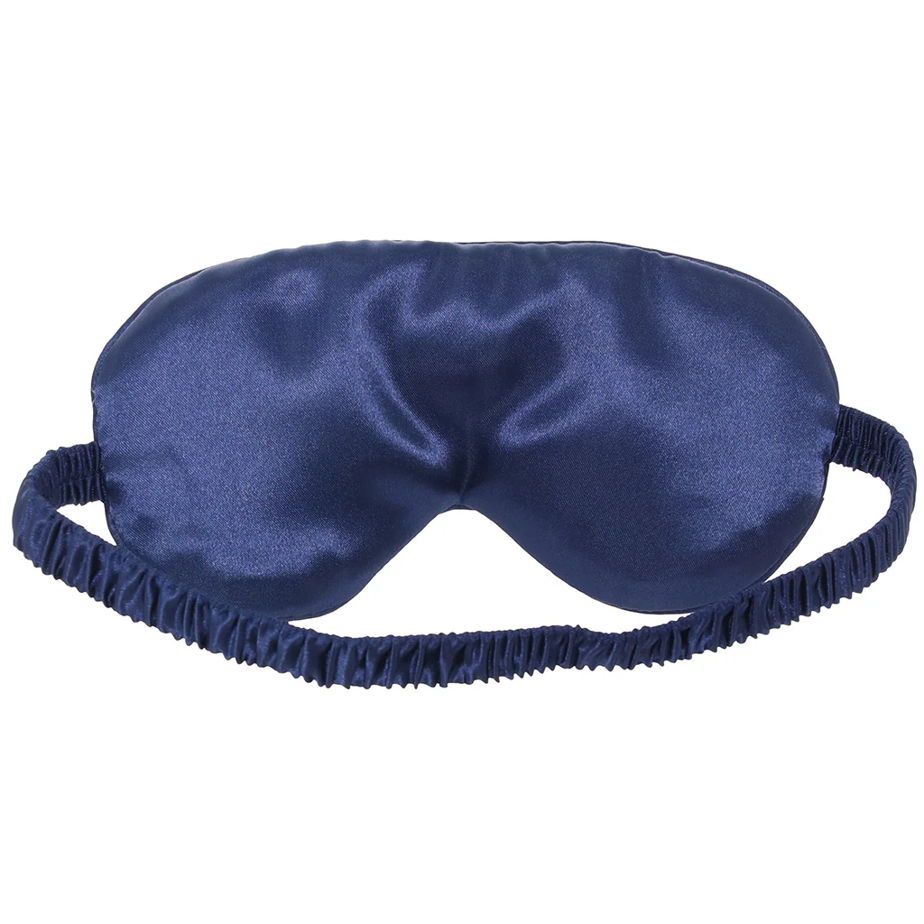 Ouch! Satin Blindfold in Navy Blue - Image 3