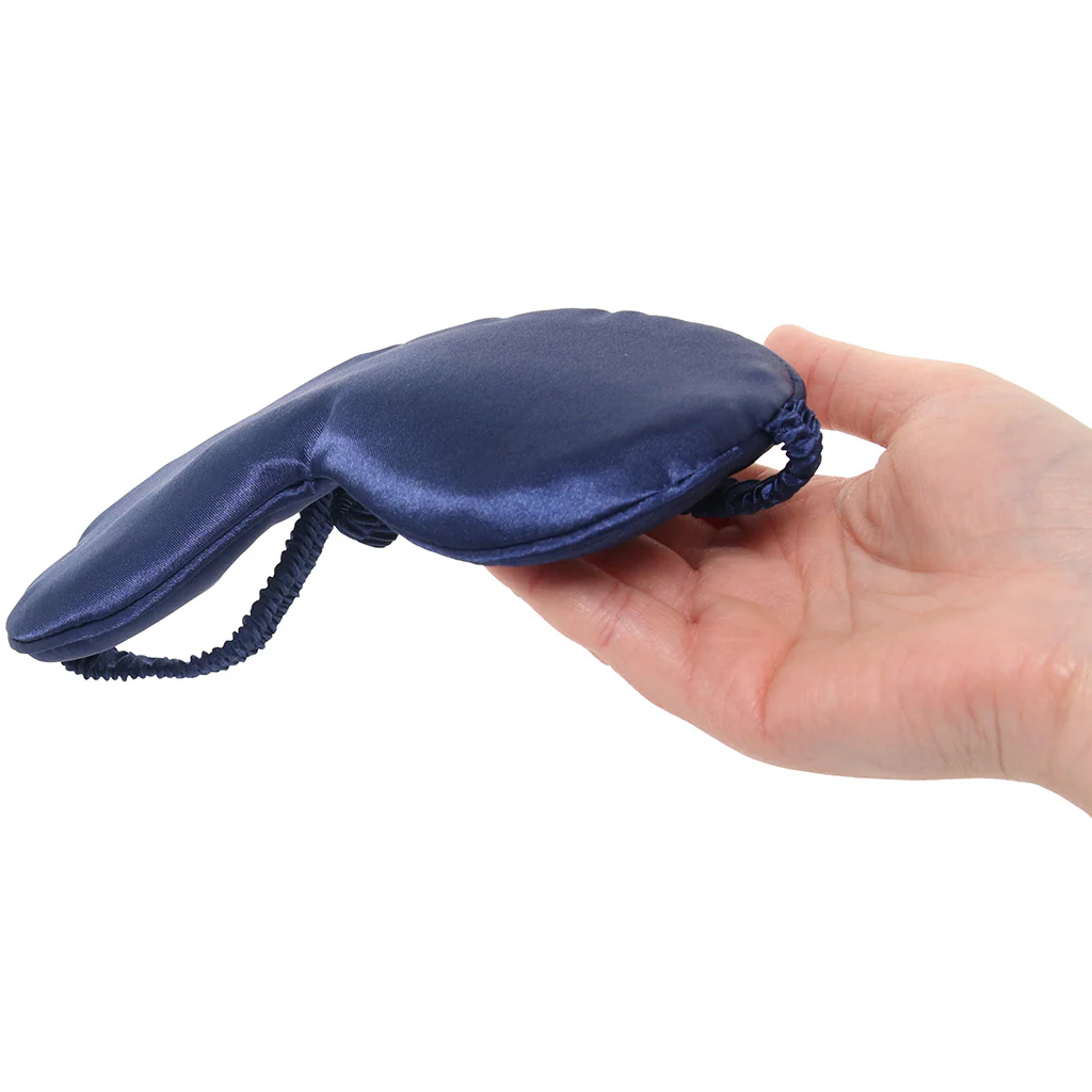 Ouch! Satin Blindfold in Navy Blue - Image 4