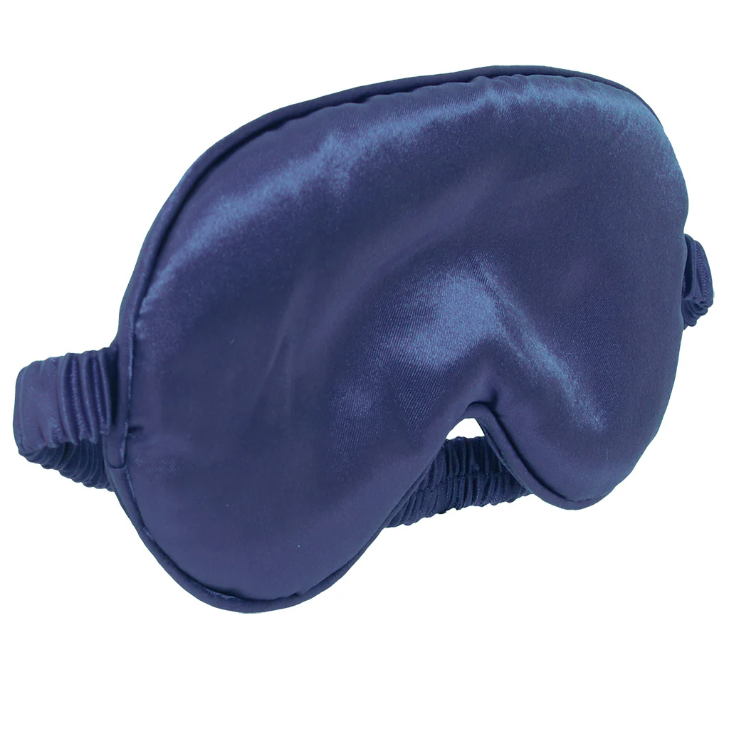 Ouch! Satin Blindfold in Navy Blue - Image 6