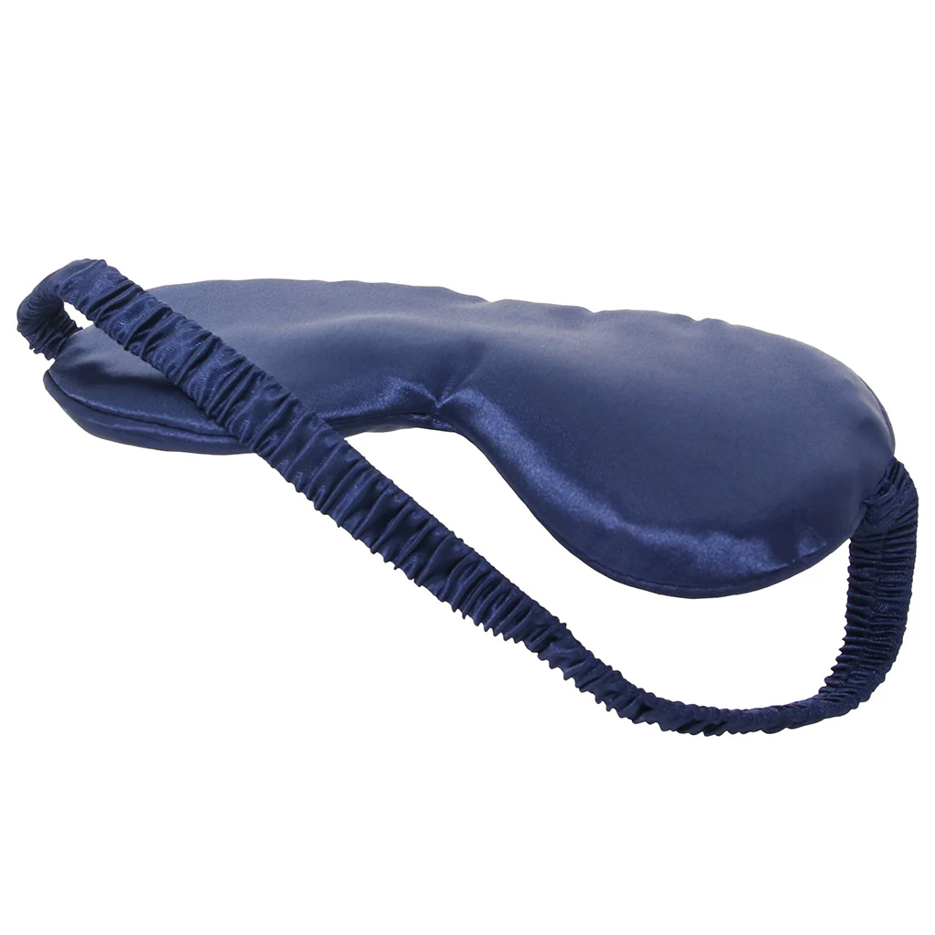 Ouch! Satin Blindfold in Navy Blue - Image 8