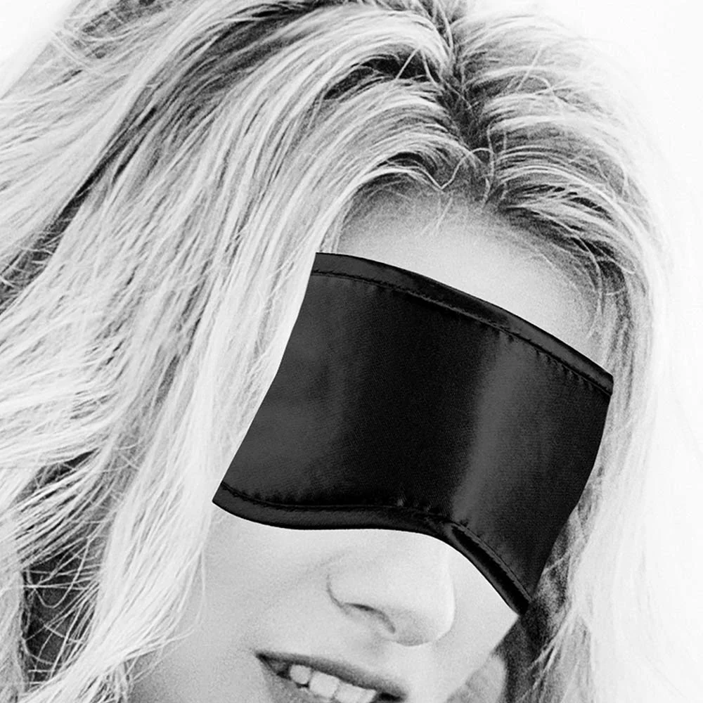Black & White Satin Eye Mask - Image 2