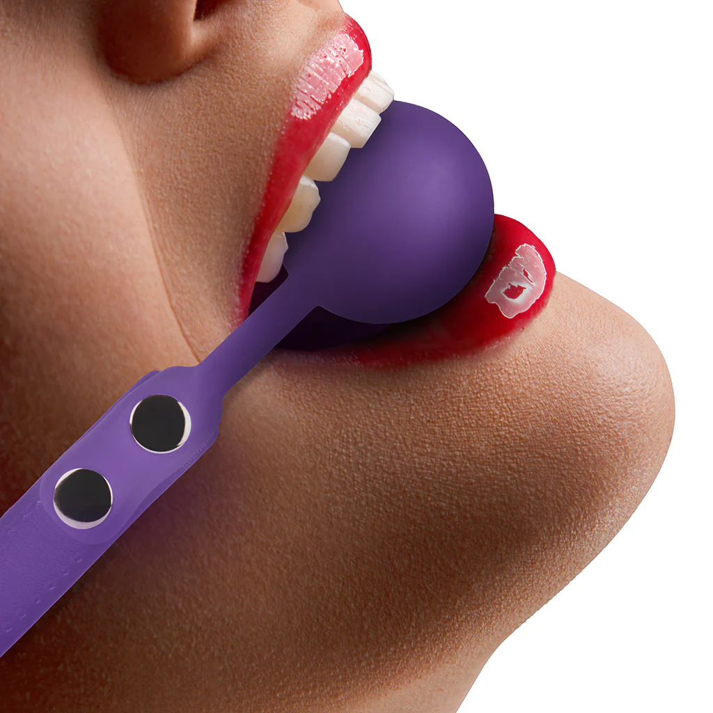 Ouch! Silicone Ball Gag in Purple - Image 2