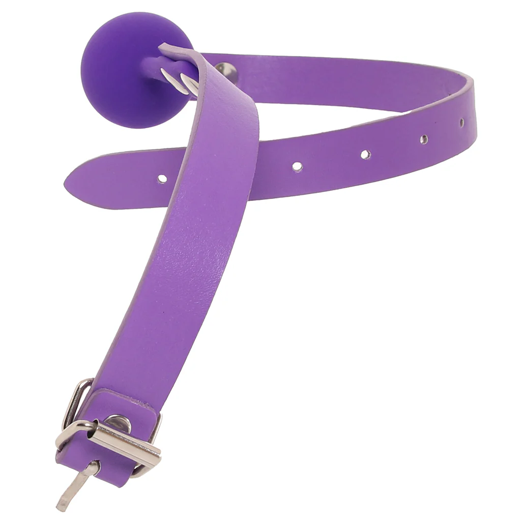 Ouch! Silicone Ball Gag in Purple - Image 3