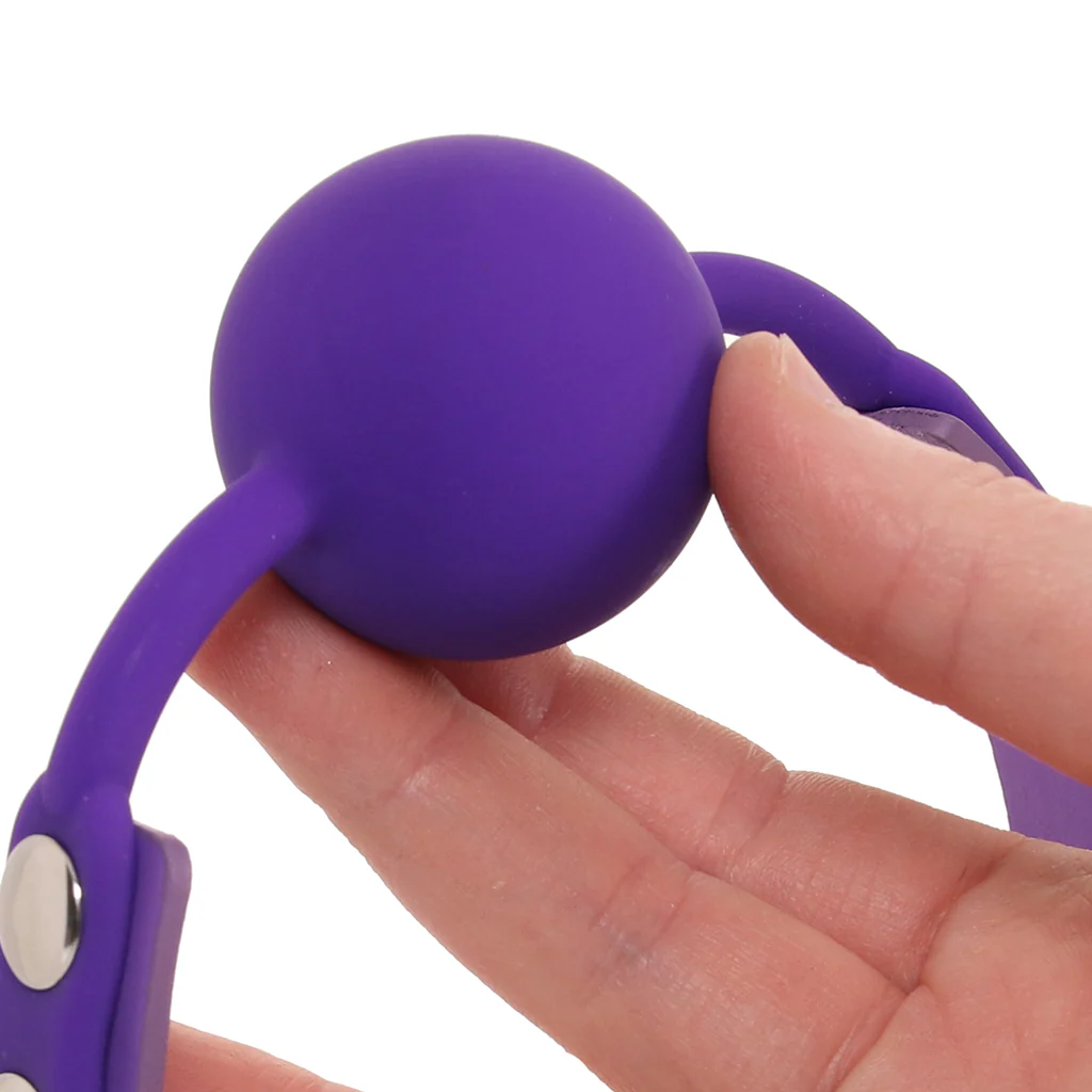 Ouch! Silicone Ball Gag in Purple - Image 4