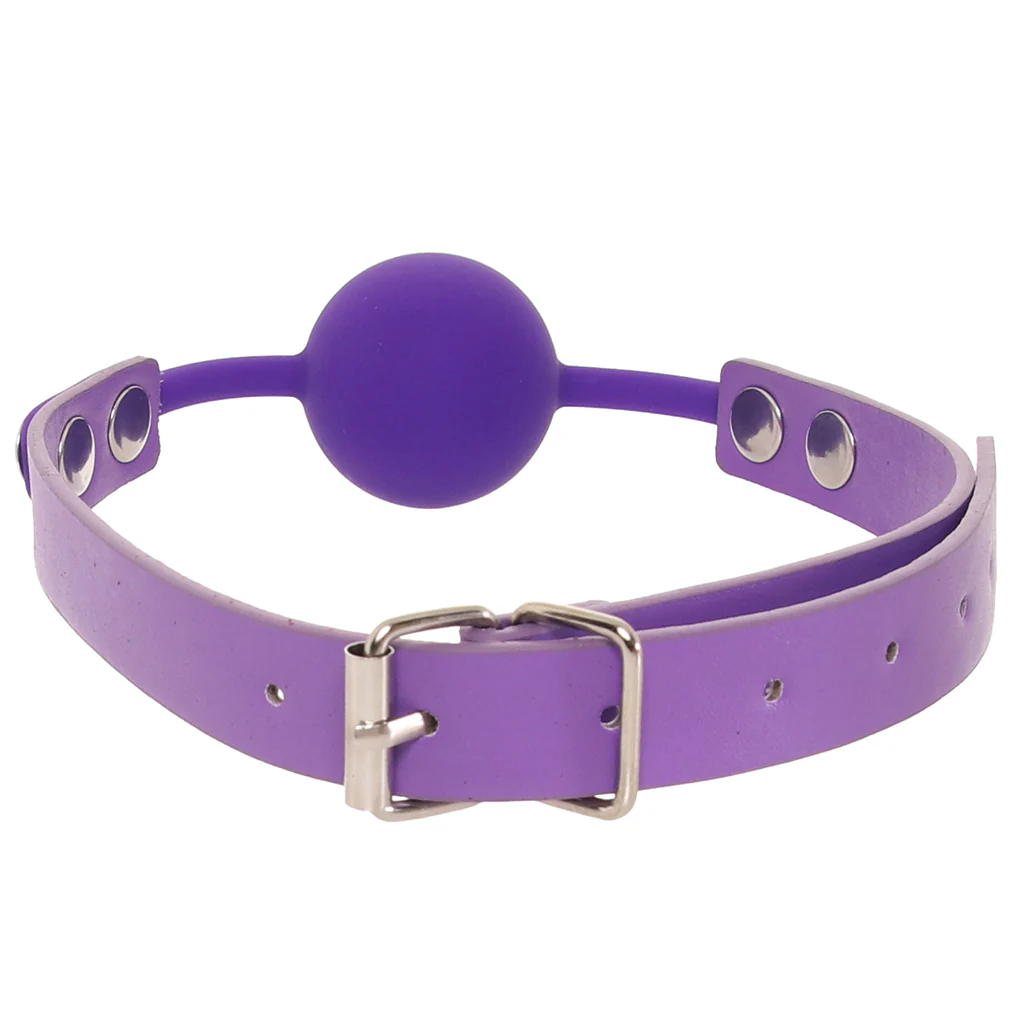Ouch! Silicone Ball Gag in Purple - Image 5