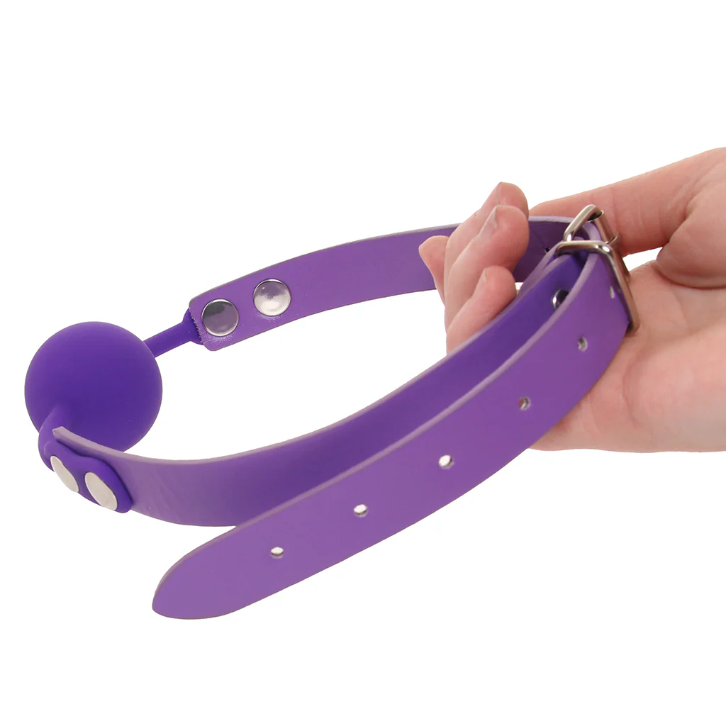 Ouch! Silicone Ball Gag in Purple - Image 6