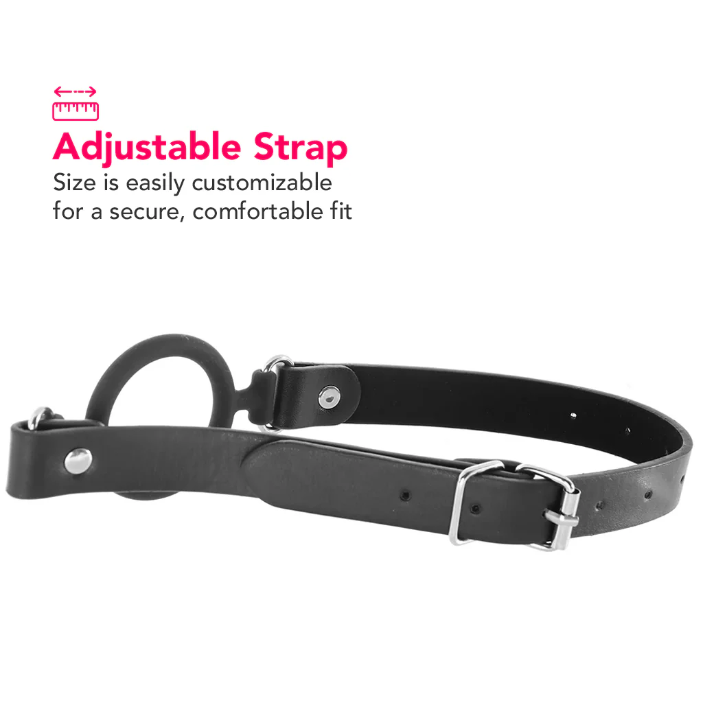 Ouch! Silicone Rigid Ring Gag in Black - Image 4