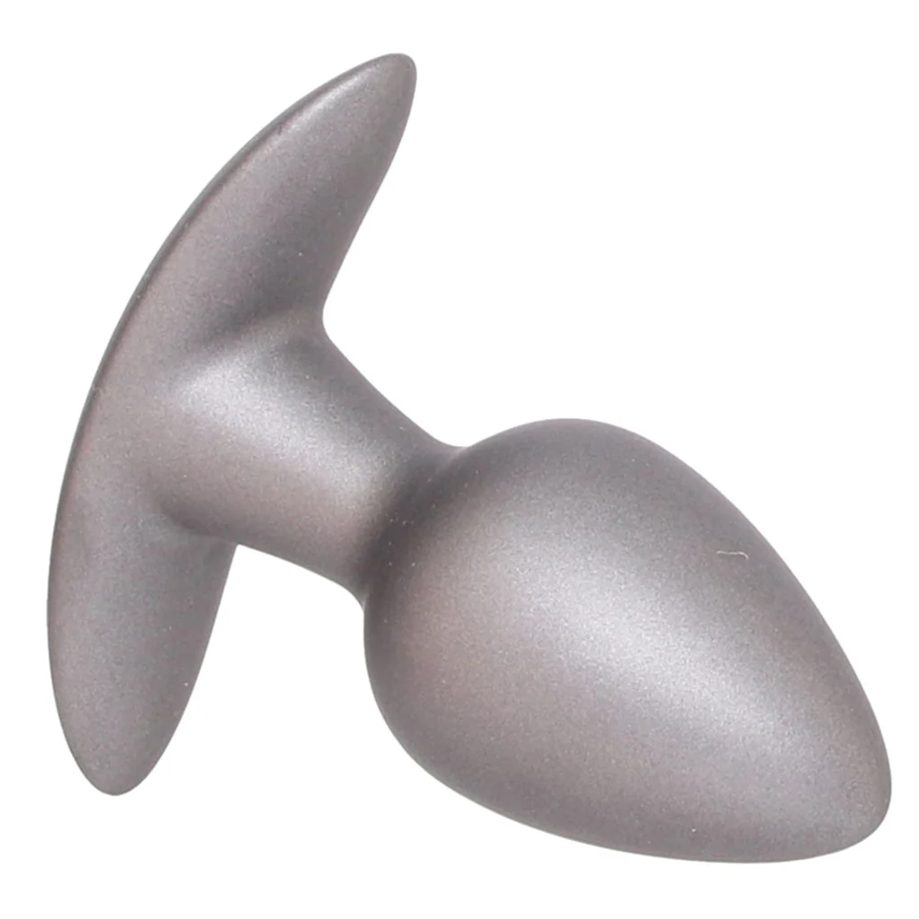 Ouch! Smooth Silicone 2.6 Inch Butt Plug in Gun Metal - Image 2