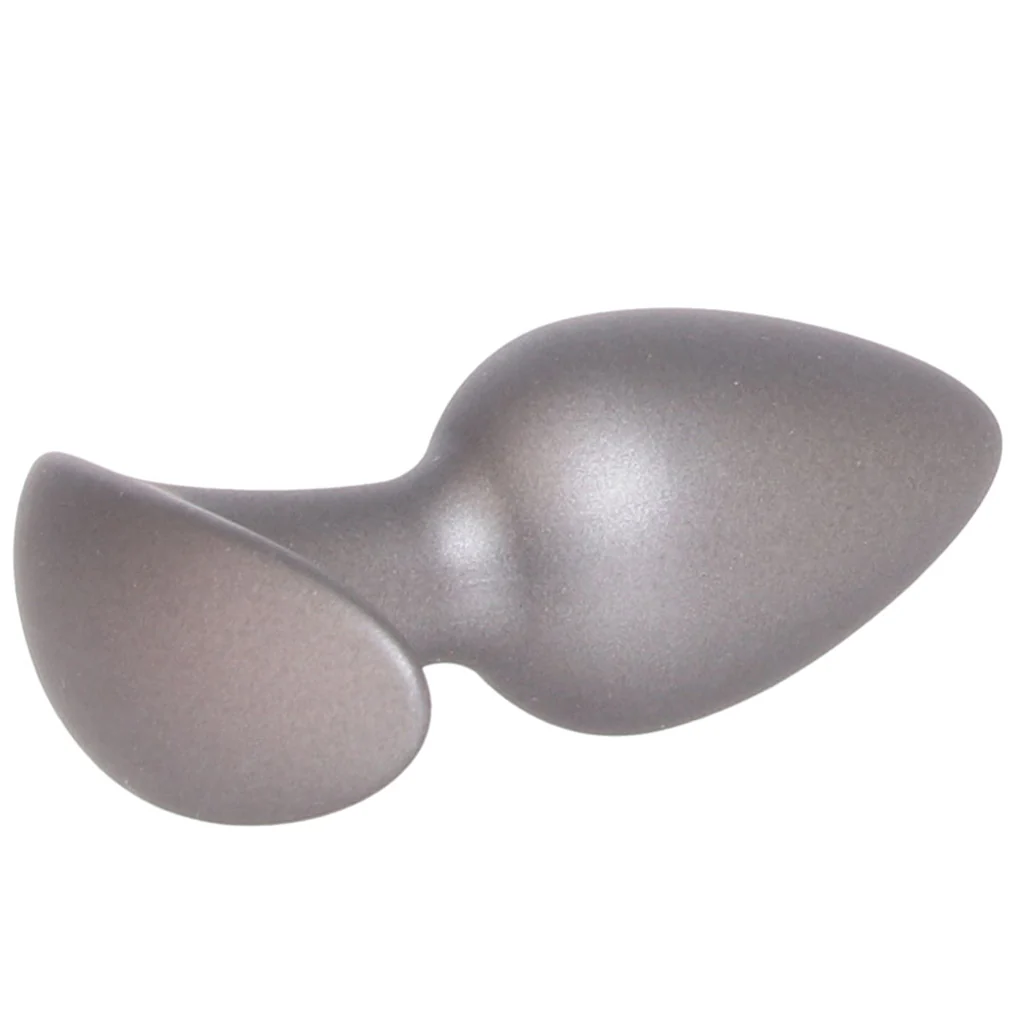 Ouch! Smooth Silicone 2.6 Inch Butt Plug in Gun Metal - Image 5