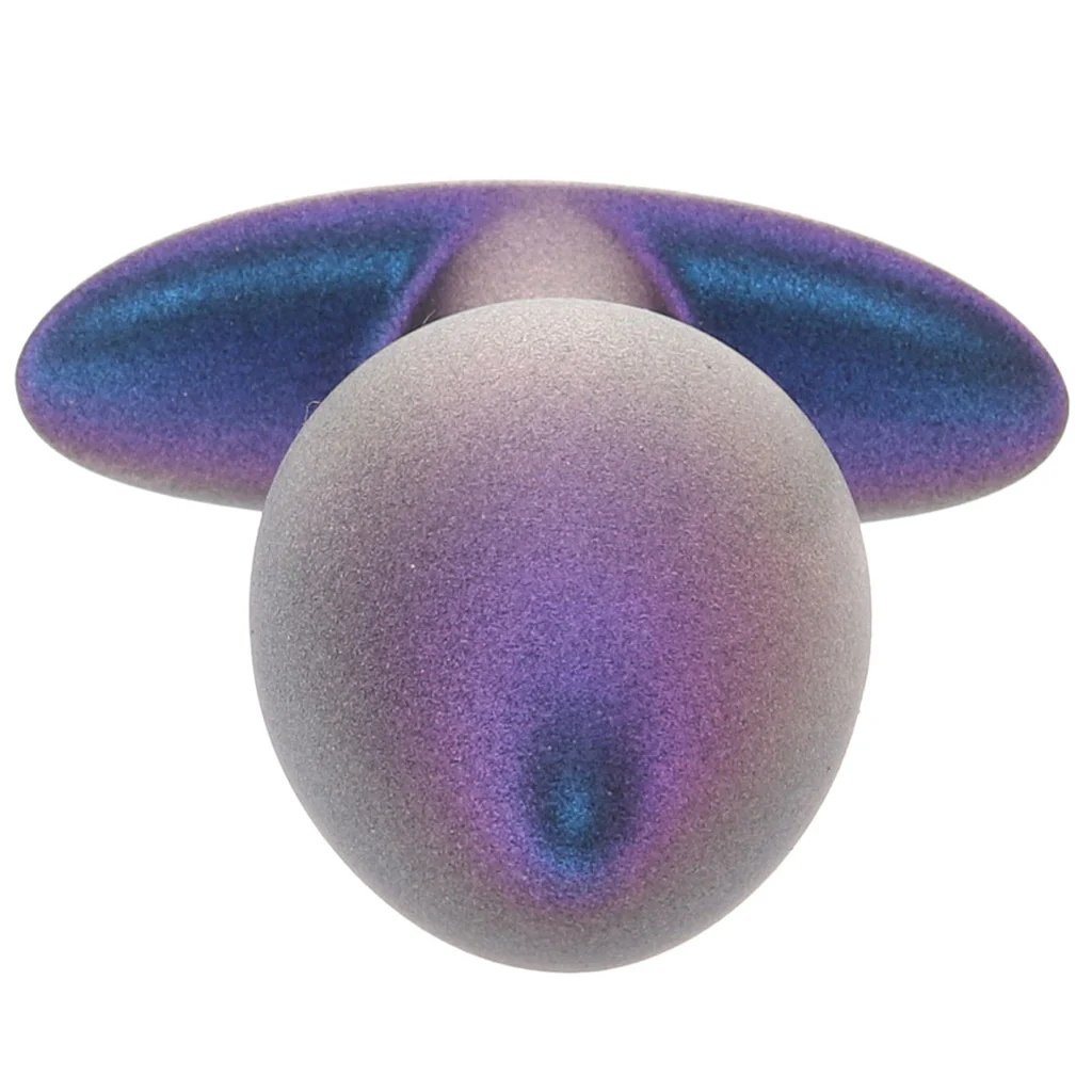Ouch! Smooth Silicone 3.1 Inch Butt Plug in Metallic Blue - Image 5