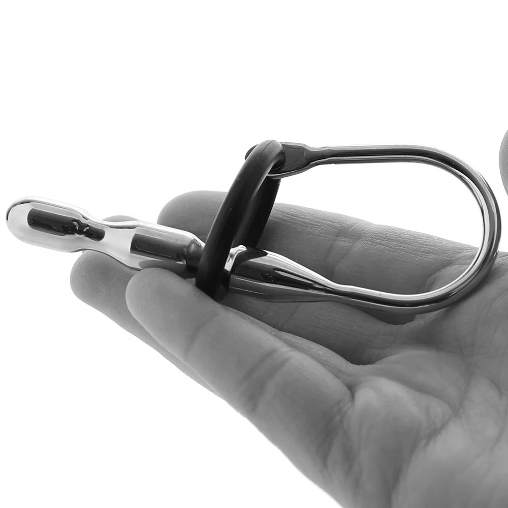 Ouch! 10mm Steel Urethral Sounding Plug with Silicone Ring - Image 4