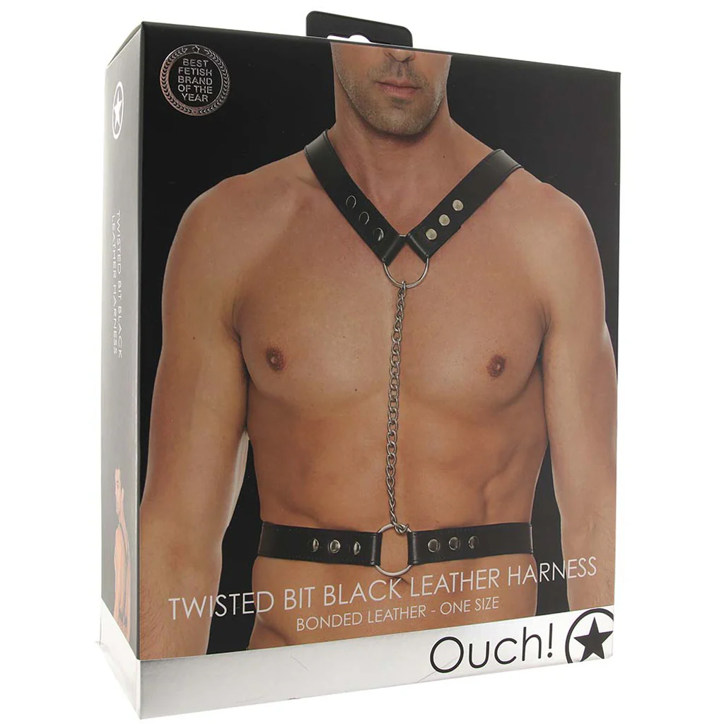Ouch! Twisted Bit Bonded Leather Harness - Image 6
