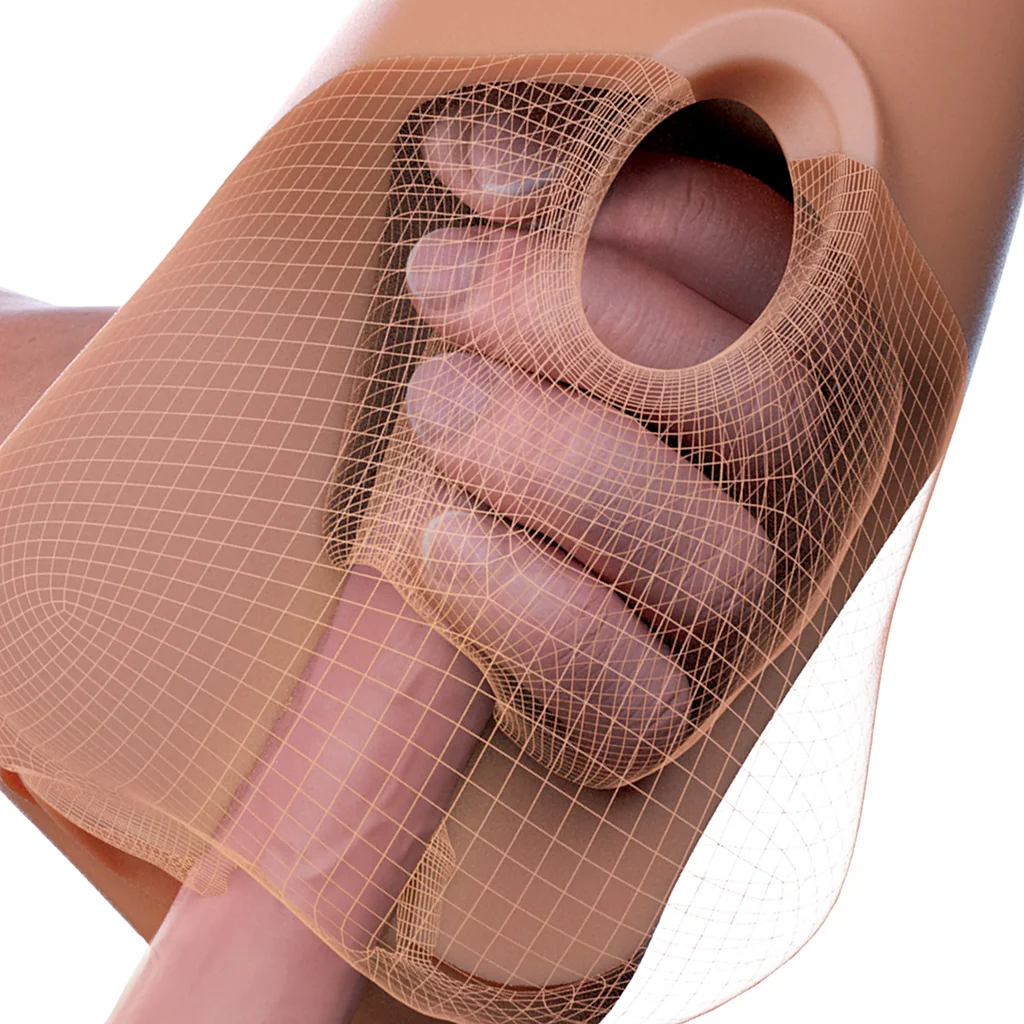 PDX Double Pounder Vibrating Squeeze Stroker in Brown - Image 3