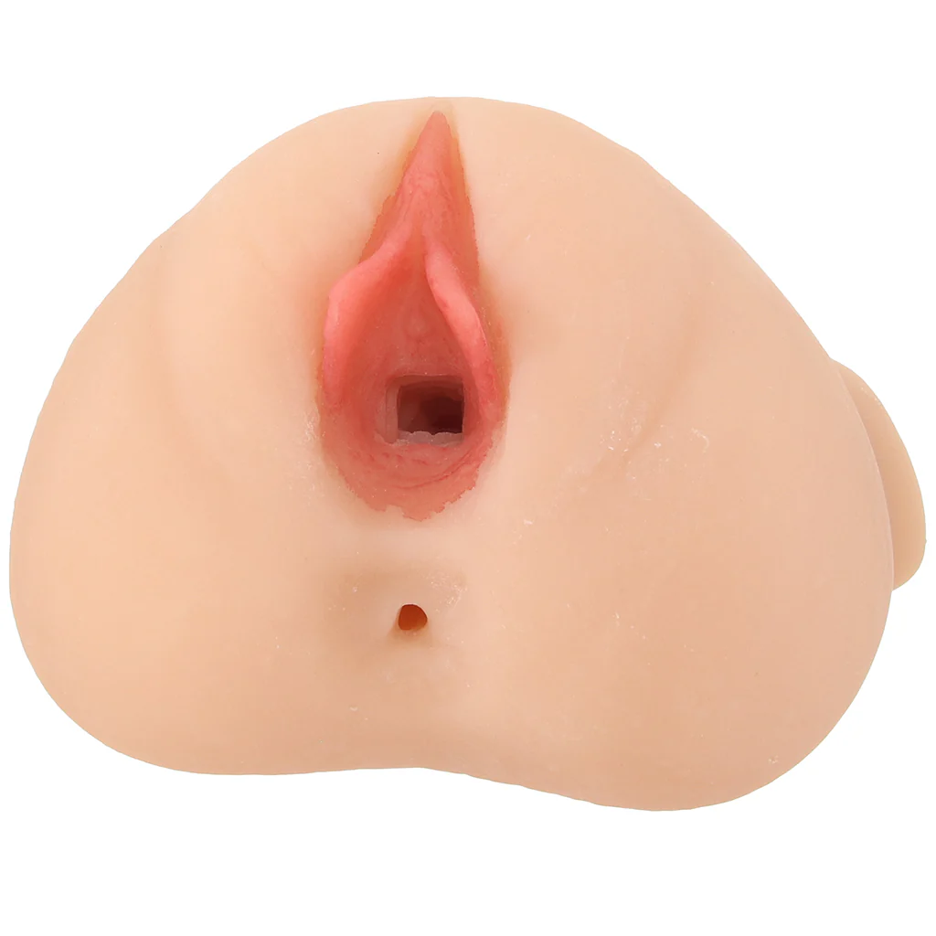 PDX Double Pounder Vibrating Squeeze Stroker in Light - Image 2