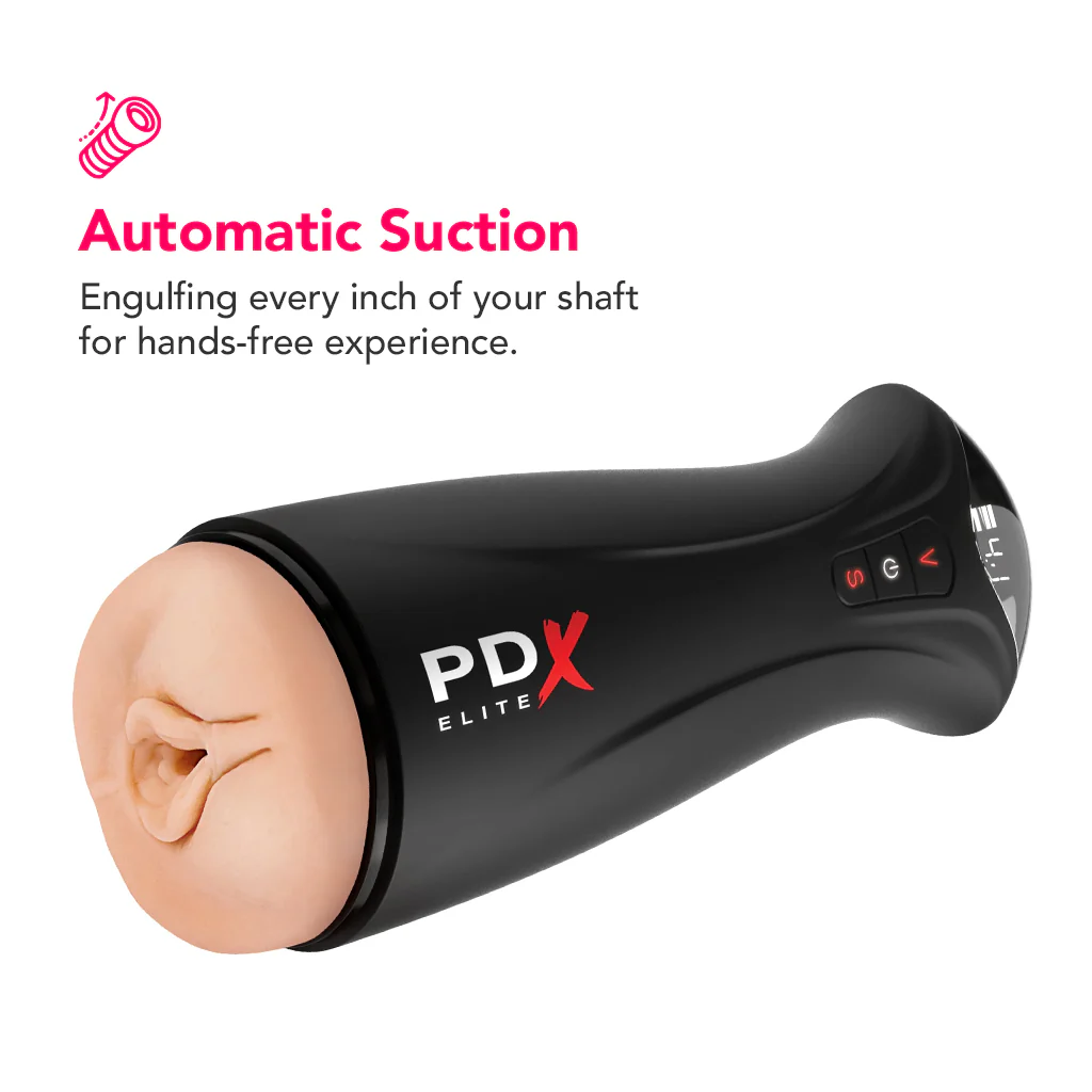 PDX Elite F*ck-Gasm Auto Suction Stroker in Light - Image 4