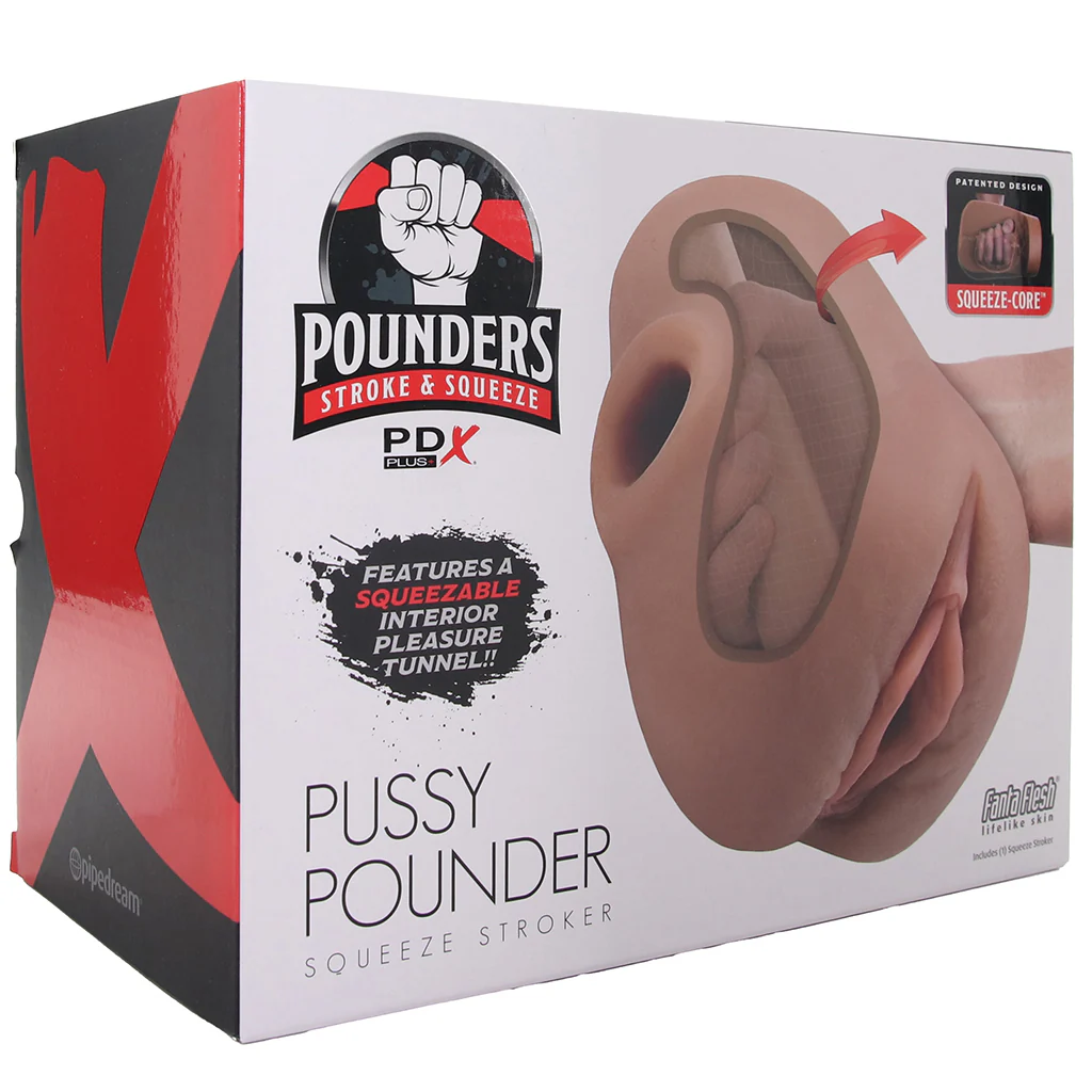 PDX Pussy Pounder Squeeze Stroker in Brown - Image 9