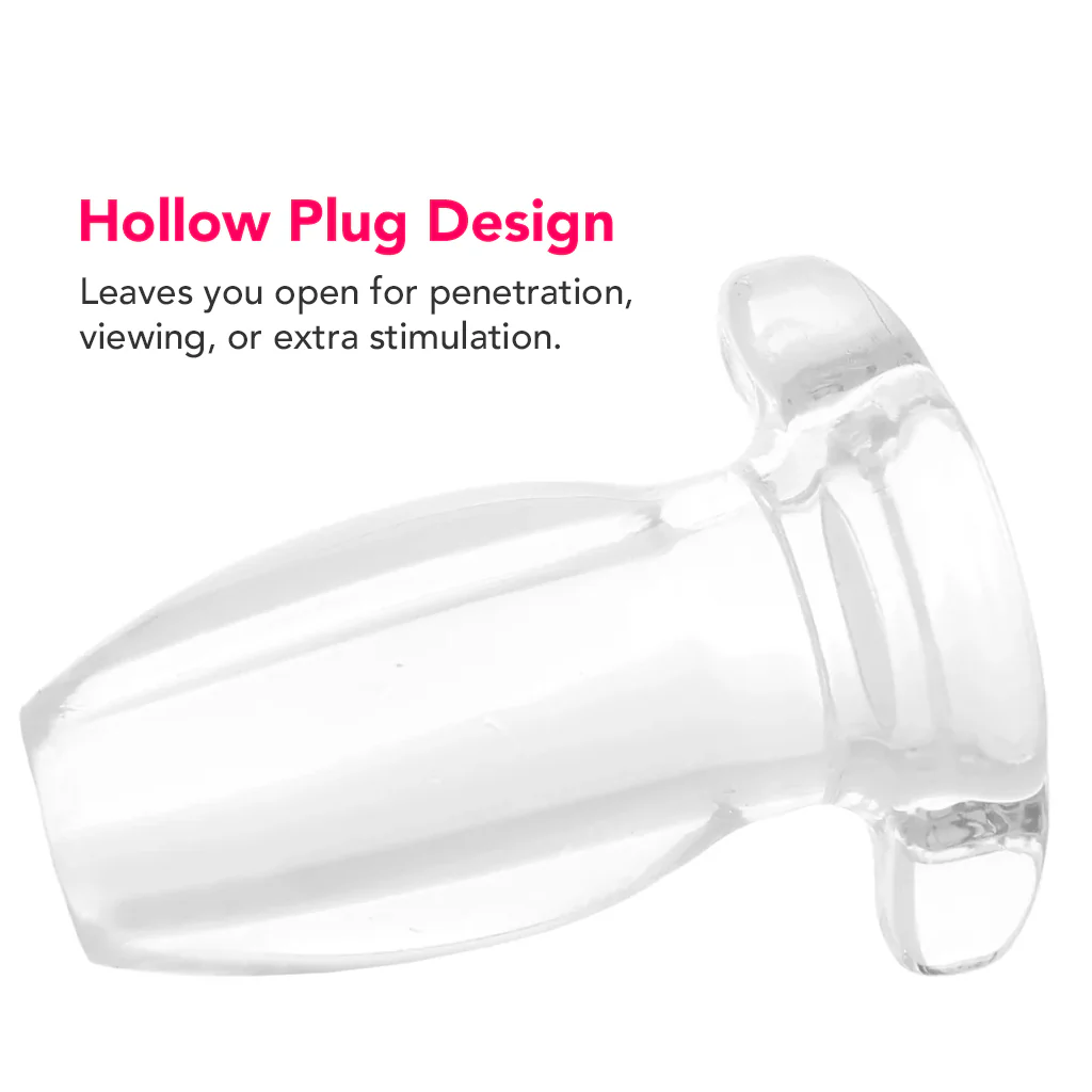 Peephole Clear Hollow Anal Plug - Image 3