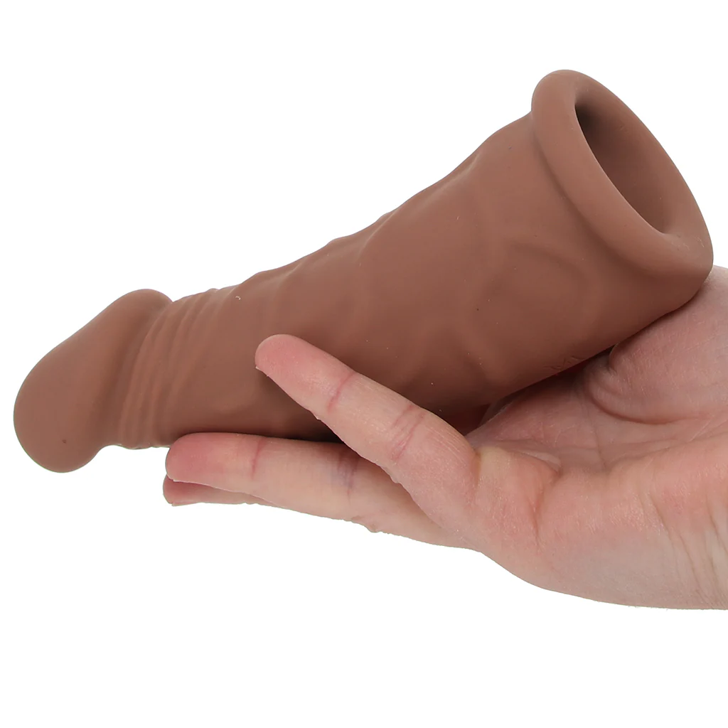 Performance Maxx Vibrating 7 Inch Extension in Tan - Image 4