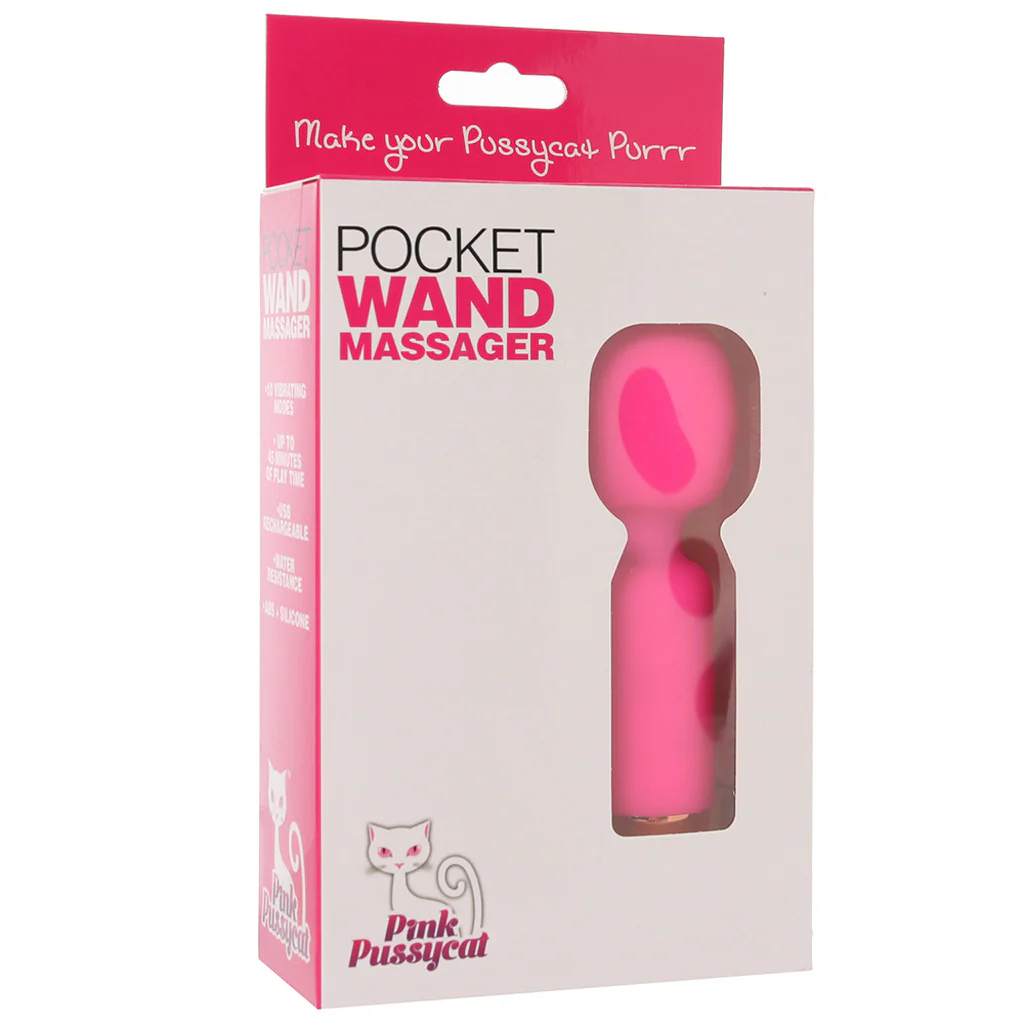 Pink Pussycat Pocket Wand Vibe - Image 6