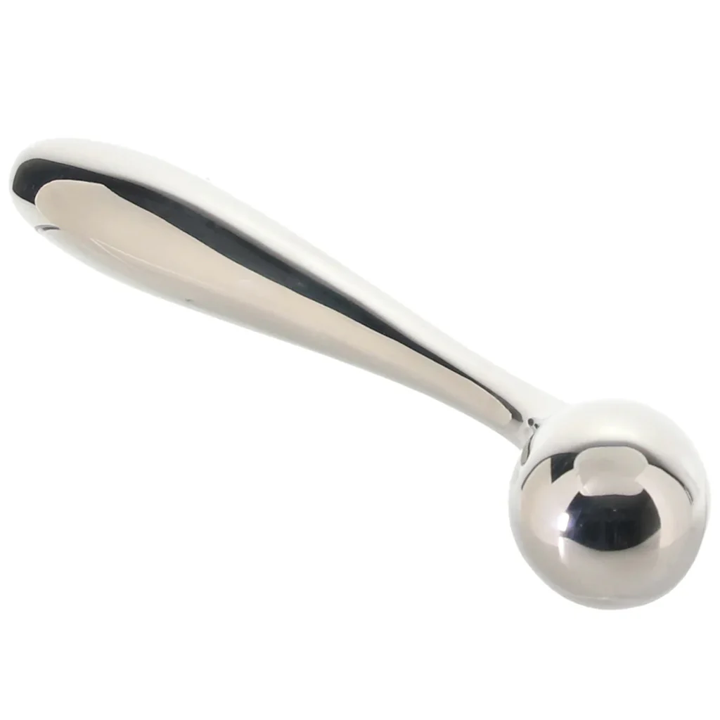 PinkCherry 8.5 Inch Stainless Steel Wand G-Spot Dildo - Image 4