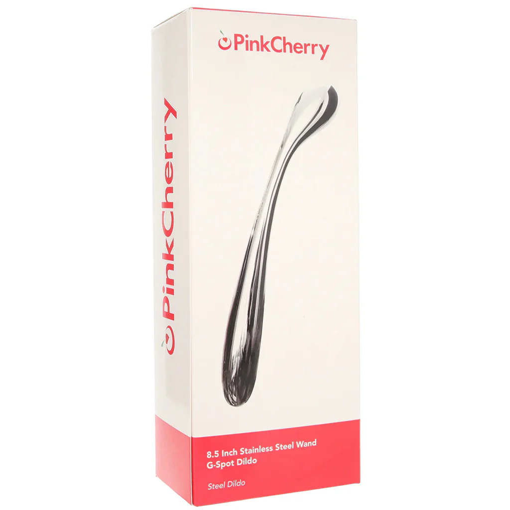 PinkCherry 8.5 Inch Stainless Steel Wand G-Spot Dildo - Image 7