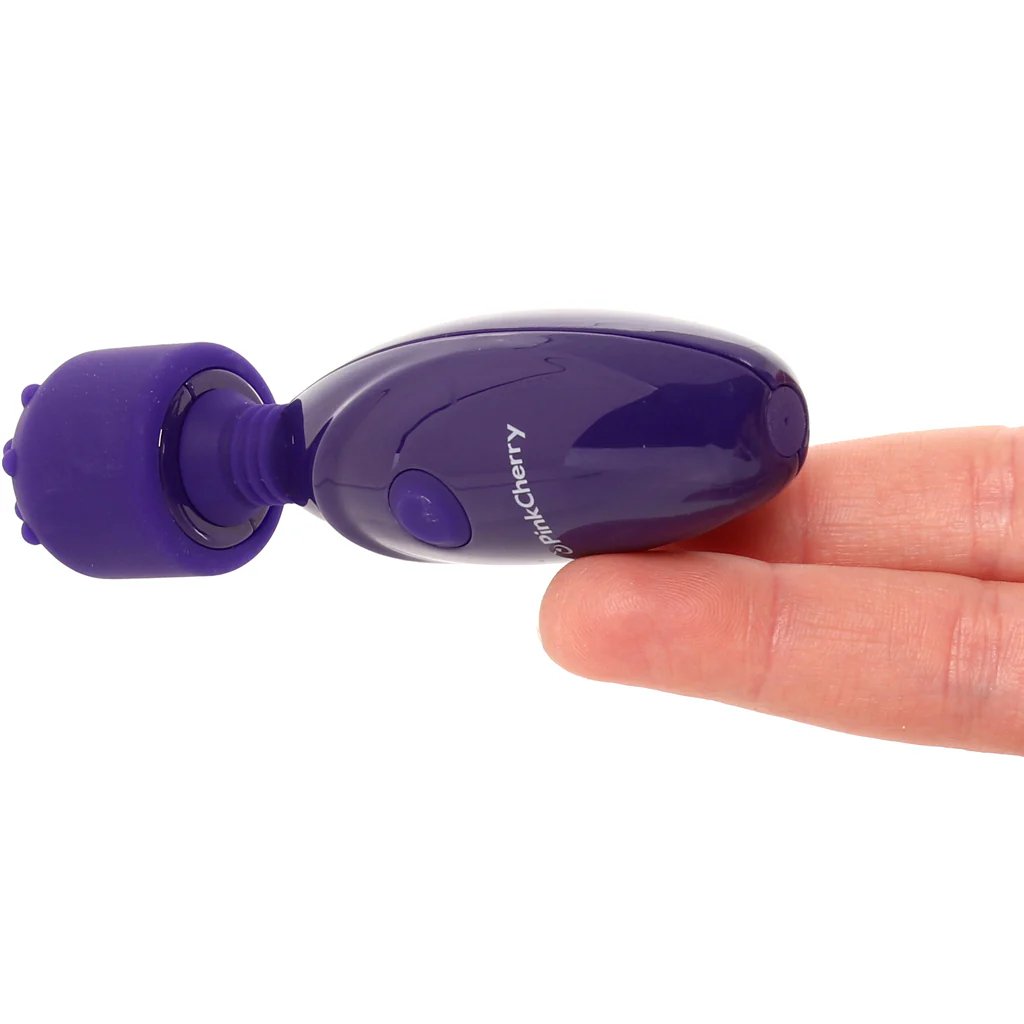 PinkCherry Baby Nubby Rechargeable Mini Wand Vibe - Image 4