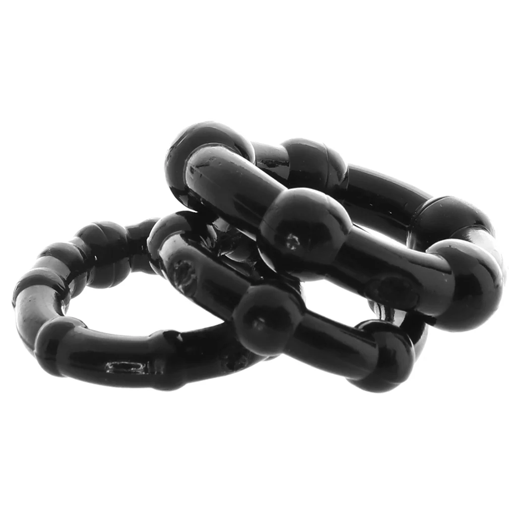 PinkCherry Cock Rings in Black - Image 4