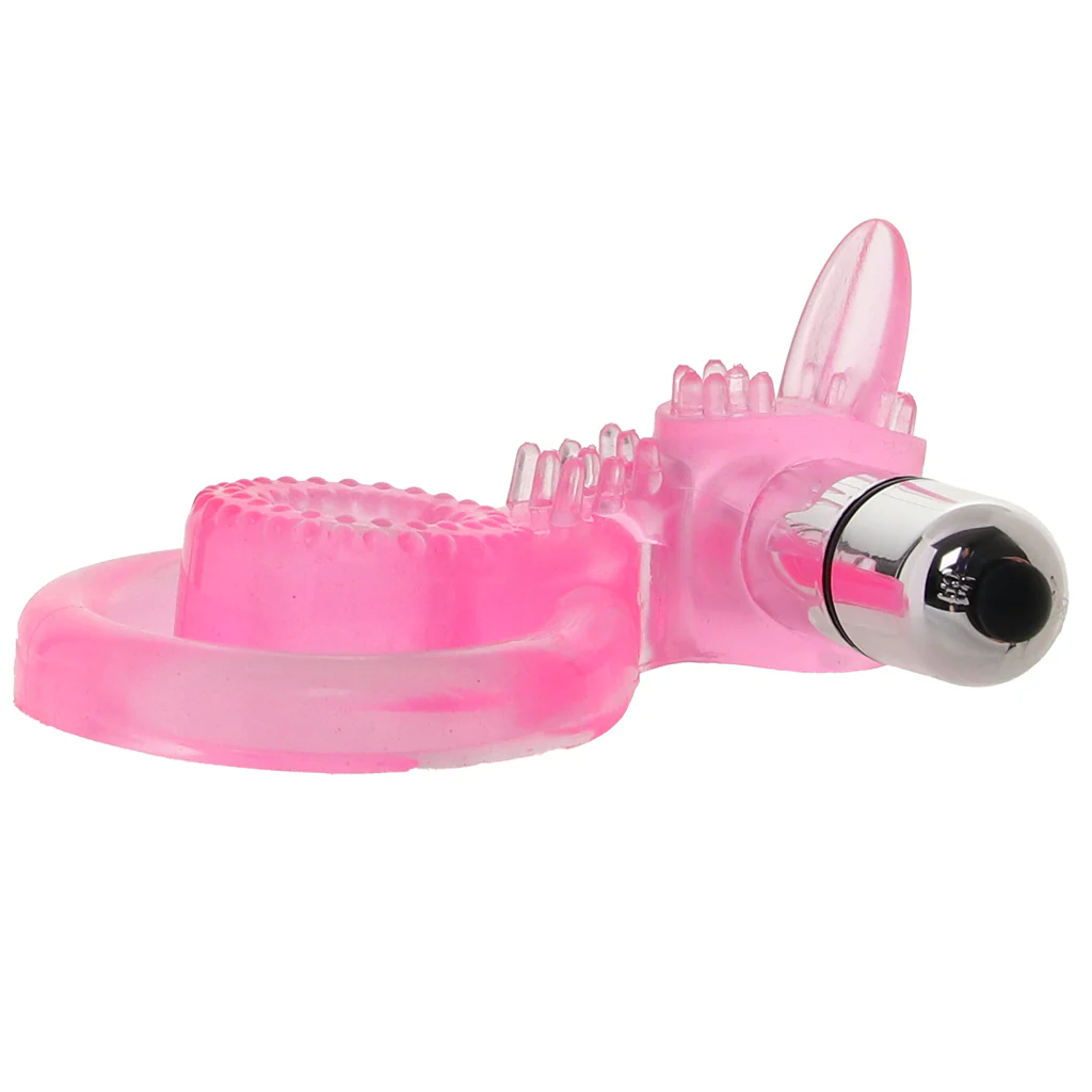 PinkCherry Dual Clit Flicker Cock Ring - Image 6