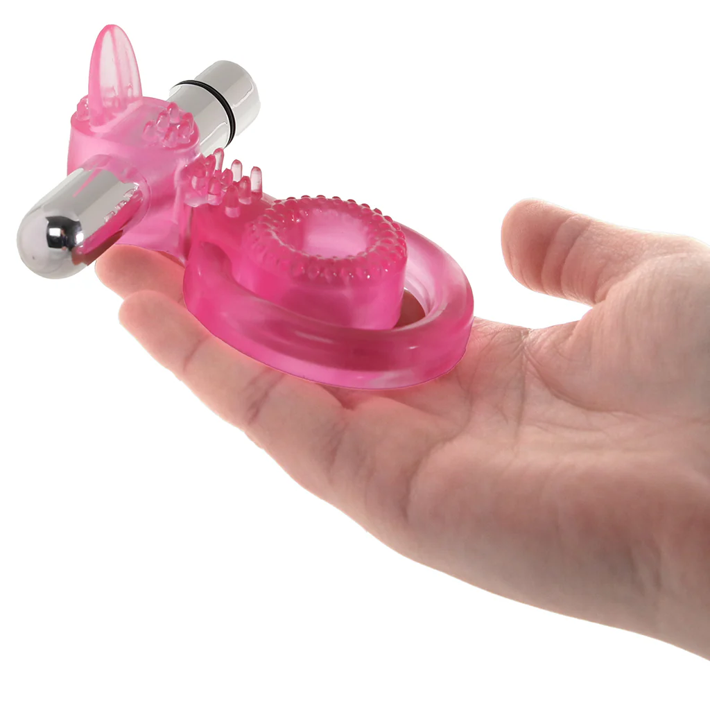 PinkCherry Dual Clit Flicker Cock Ring - Image 8