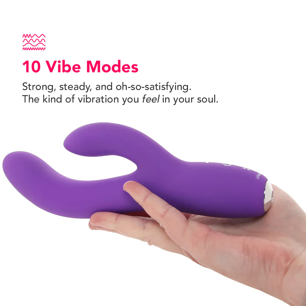 PinkCherry G-Spot Slim Rabbit Vibe in Purple - Image 4