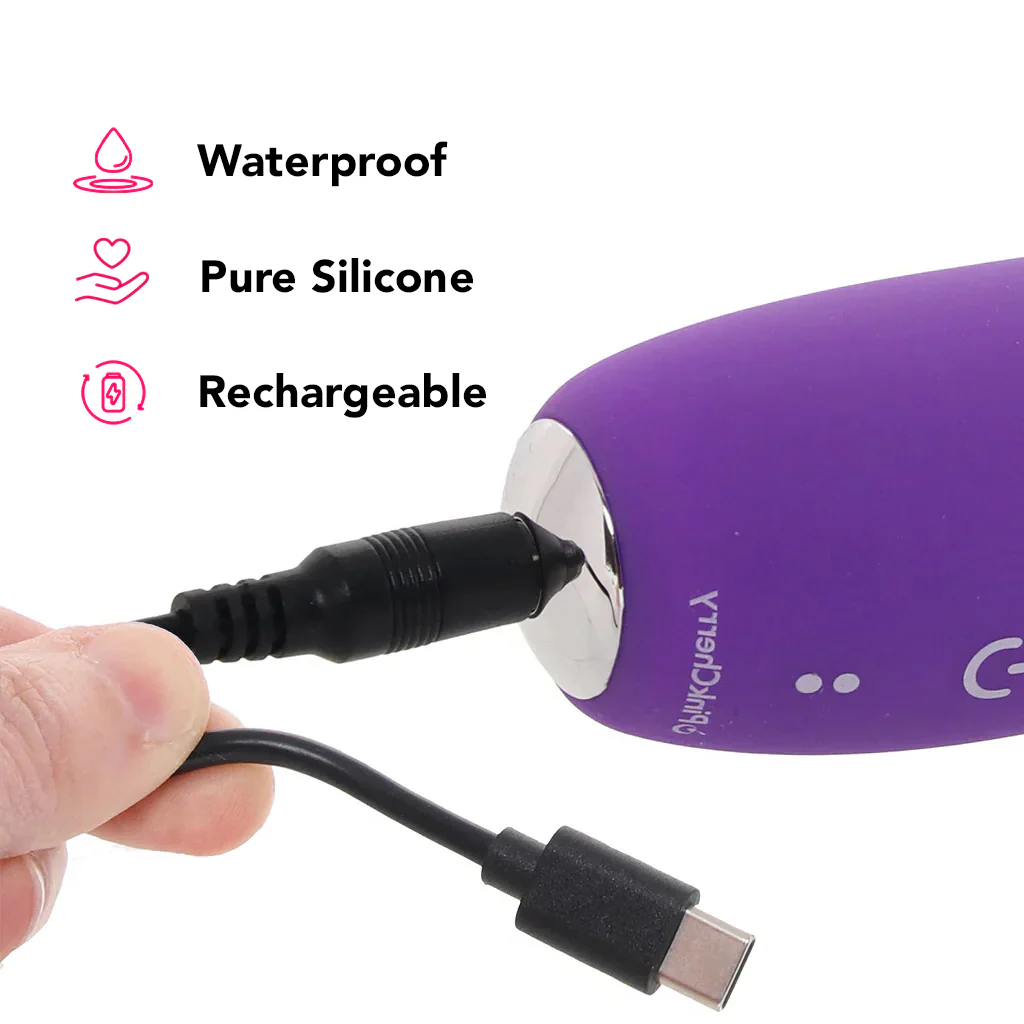 PinkCherry G-Spot Slim Rabbit Vibe in Purple - Image 8