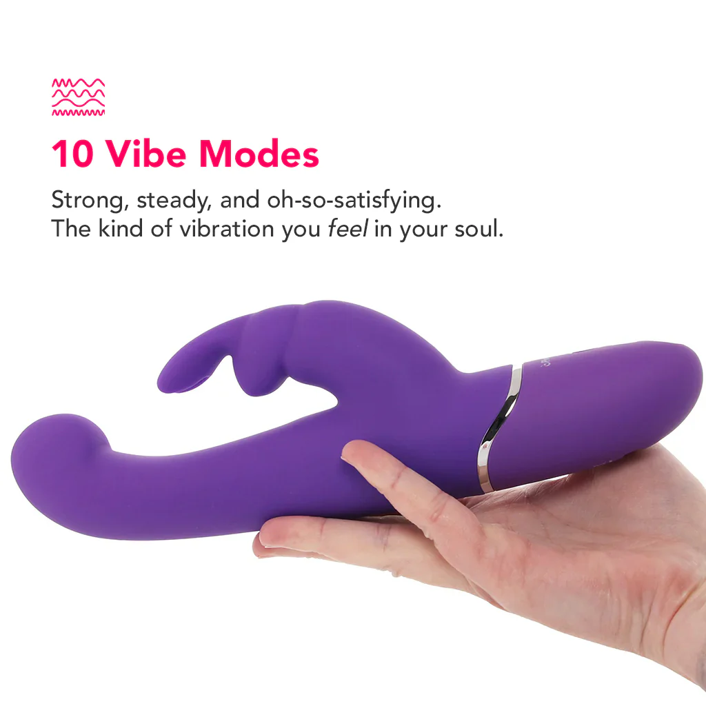 PinkCherry G-Spot Stroker Rabbit Vibe in Purple - Image 4