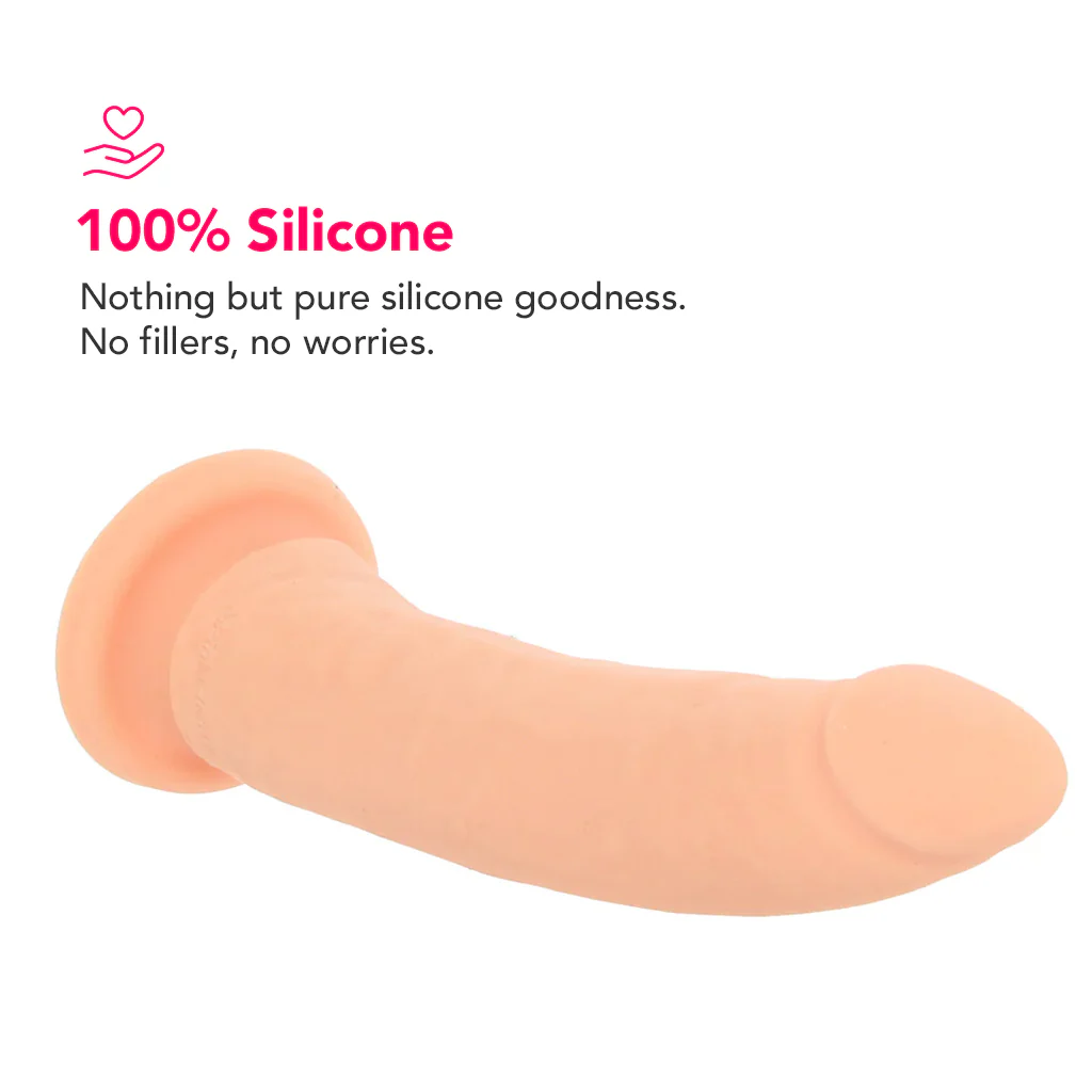 PinkCherry Premium 6.5 Inch Light Silicone Realistic Dildo - Image 2