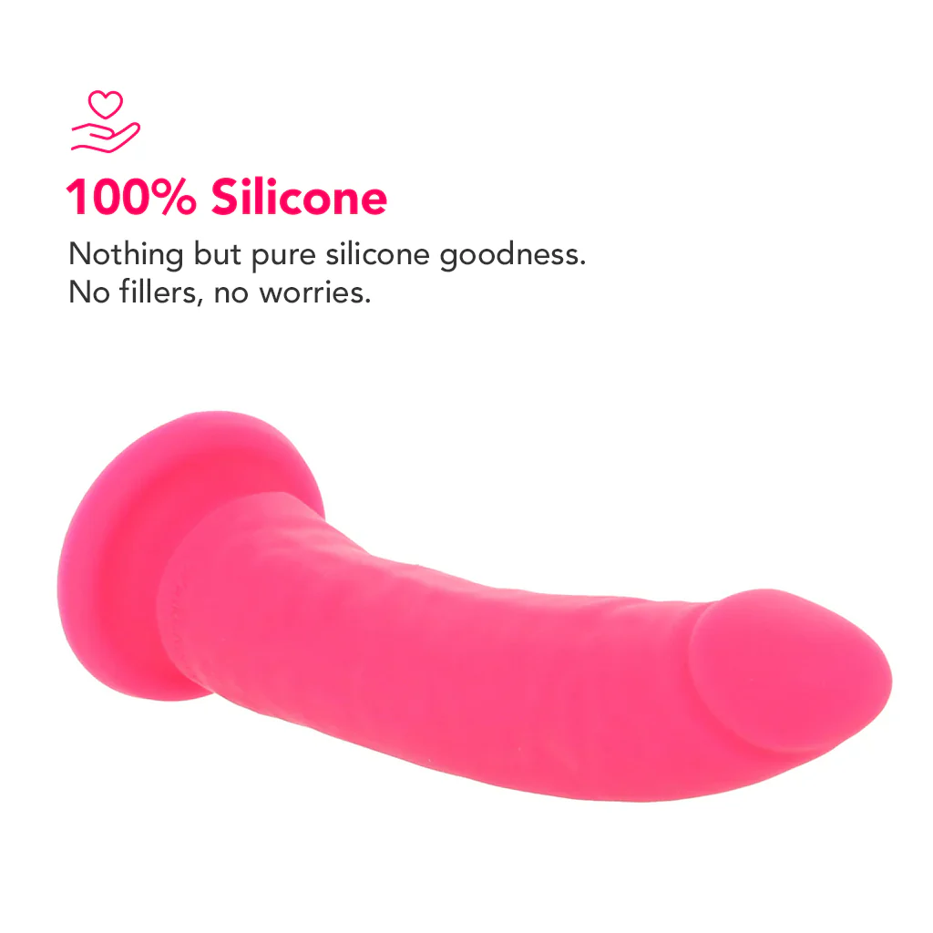 PinkCherry Premium 6.5 Inch Pink Silicone Realistic Dildo - Image 2