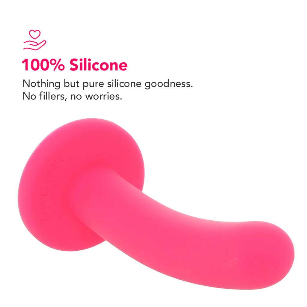 PinkCherry Premium 6 Inch Pink Silicone Slim Anal Dildo - Image 2
