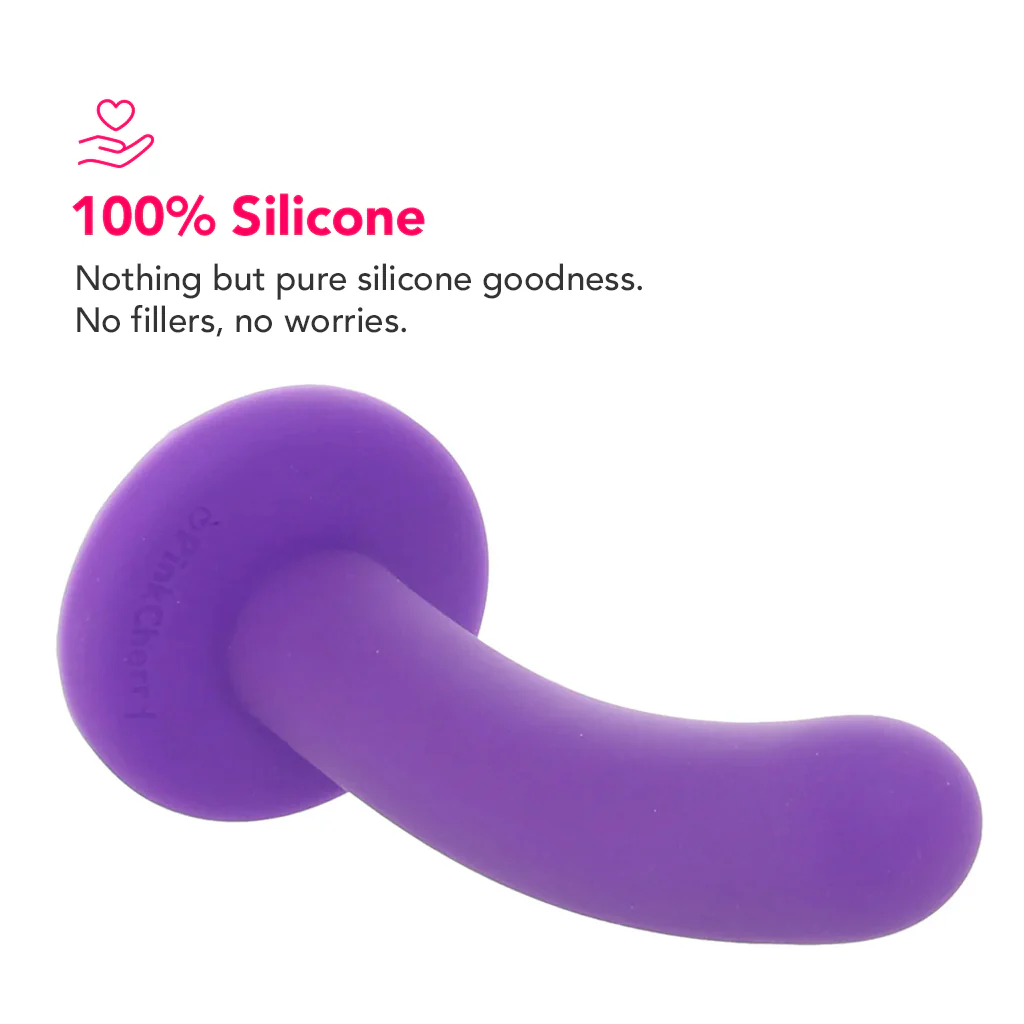 PinkCherry Premium 6 Inch Purple Silicone Slim Anal Dildo - Image 2