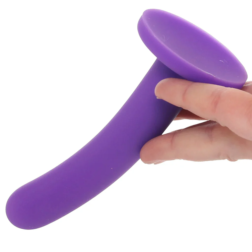 PinkCherry Premium 6 Inch Purple Silicone Slim Anal Dildo - Image 4