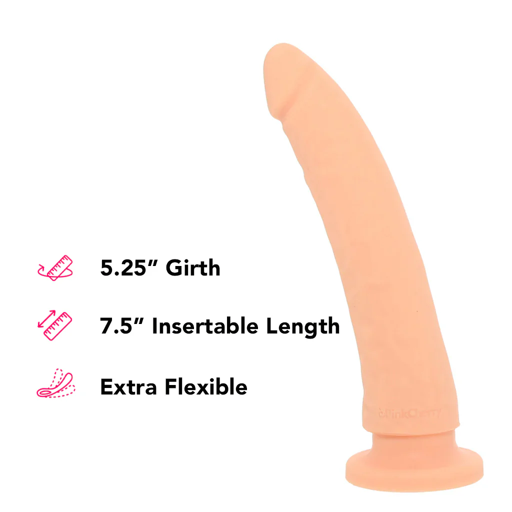 PinkCherry Premium 7.5 Inch Light Silicone Realistic Dildo - Image 5