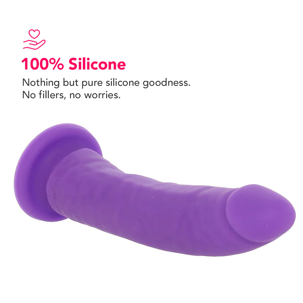 PinkCherry Premium 7.5 Inch Purple Silicone Realistic Dildo - Image 2