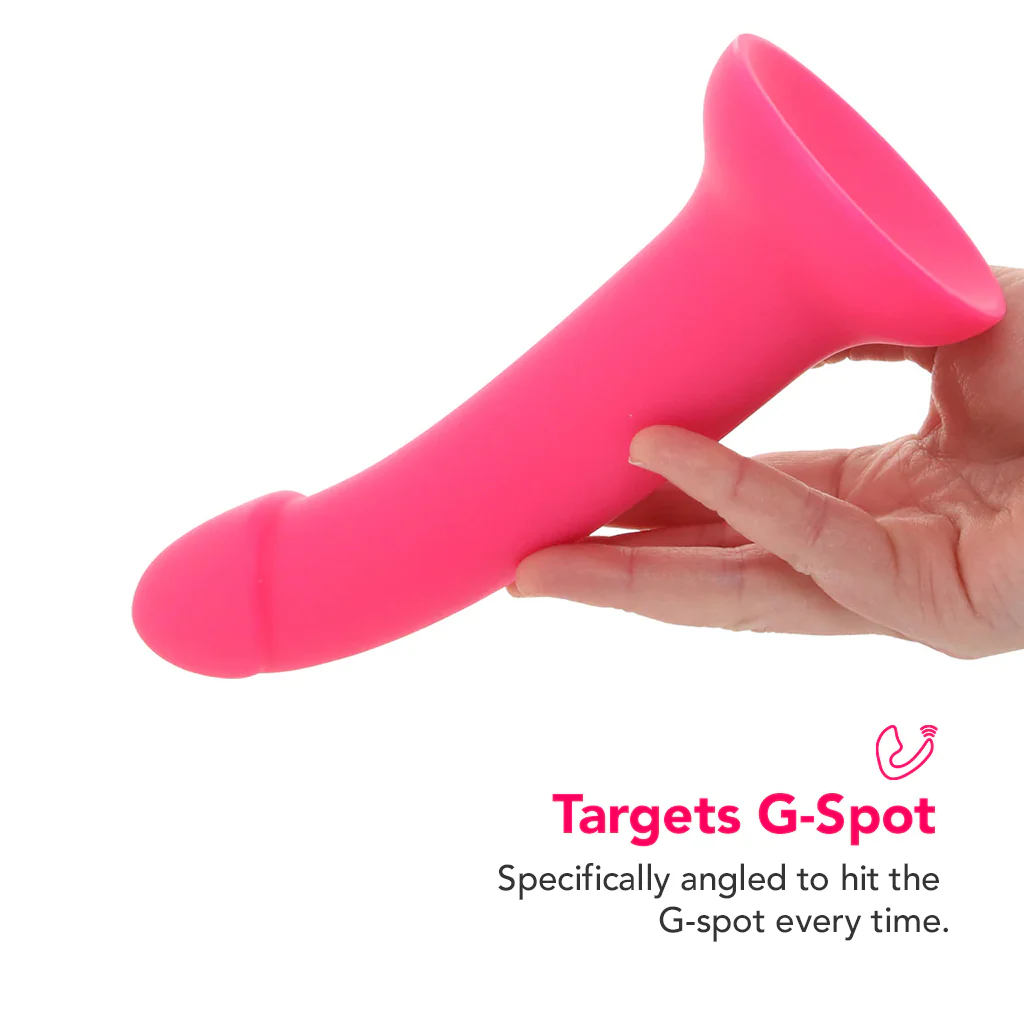 PinkCherry Premium 7 Inch Pink Silicone Dildo - Image 3
